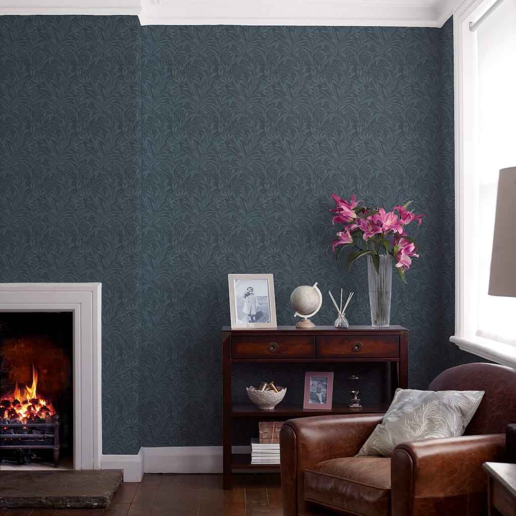 - Laura Ashley Dusky Seaspray Barley Wallpaper - 113339 - Decor Warehouse