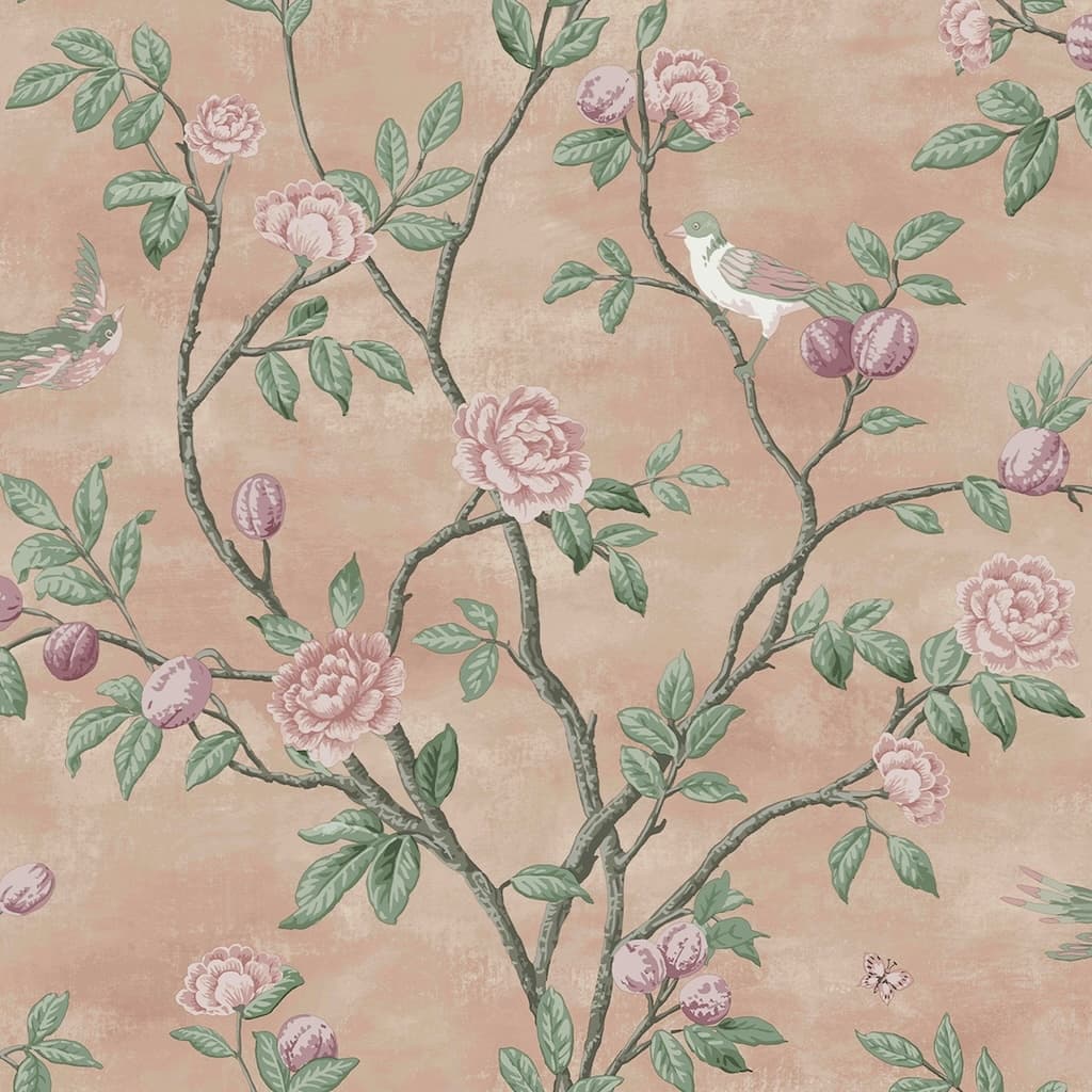- Laura Ashley Eglantine Blush Wallpaper - 113372 - Decor Warehouse