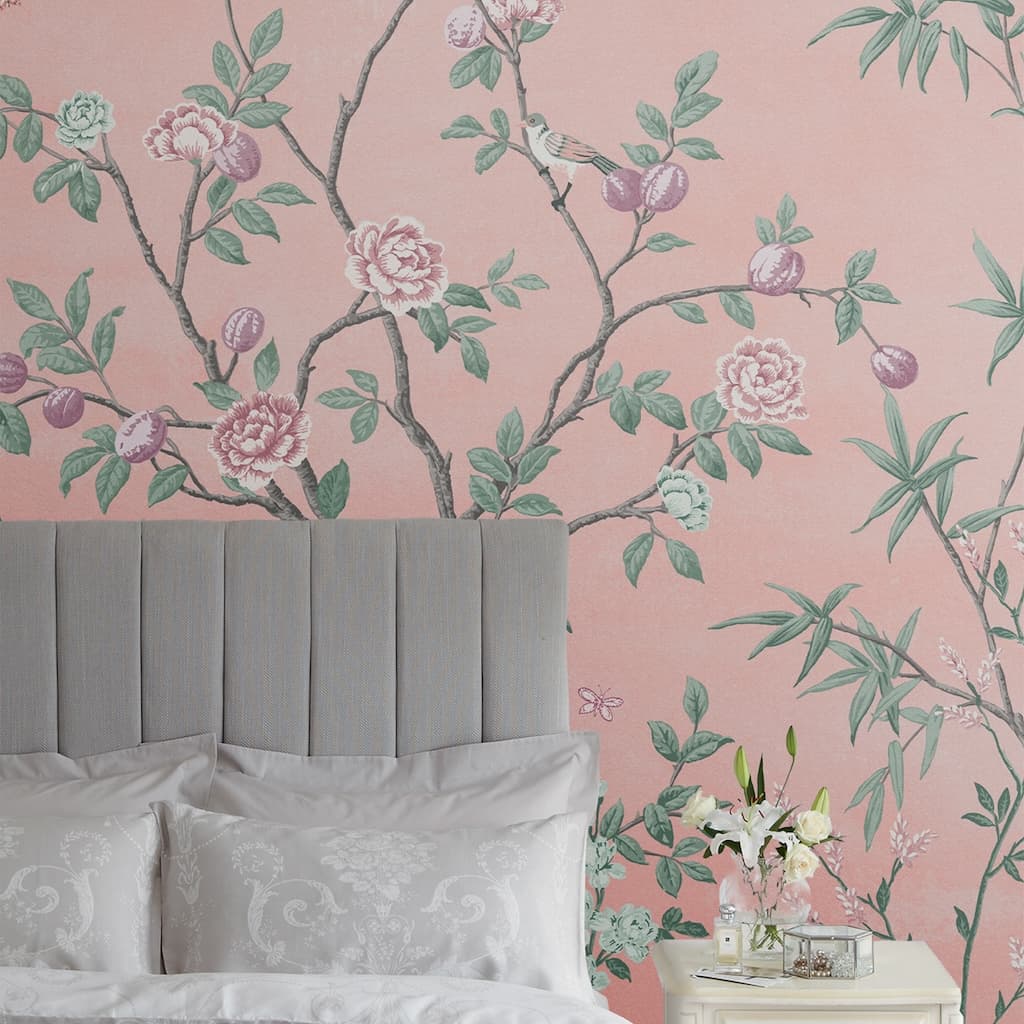 - Laura Ashley Eglantine Mural - 113411 - Decor Warehouse