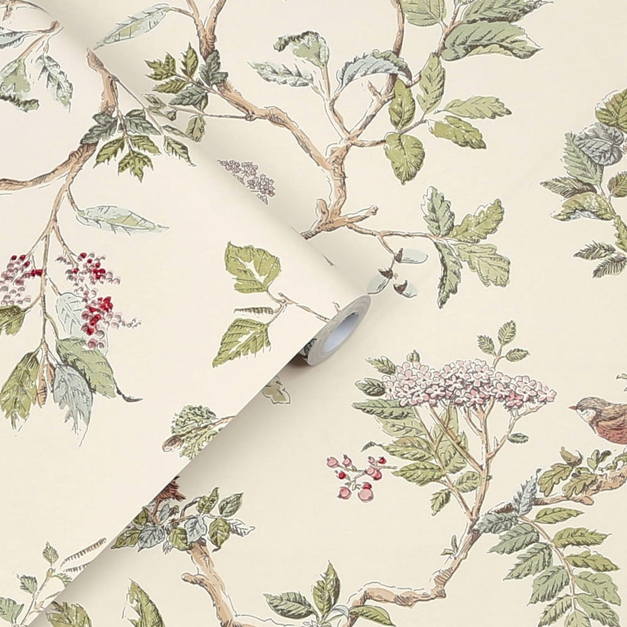  - Laura Ashley Elderwood Natural Wallpaper - 113346 - Decor Warehouse