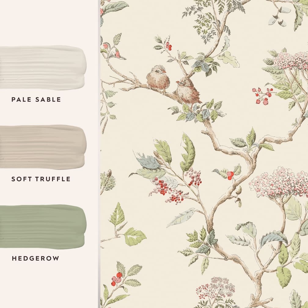 Laura Ashley Elderwood Natural Wallpaper - 113346