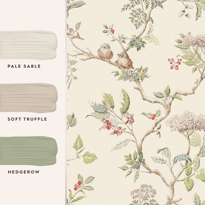 Laura Ashley Elderwood Natural Wallpaper - 113346