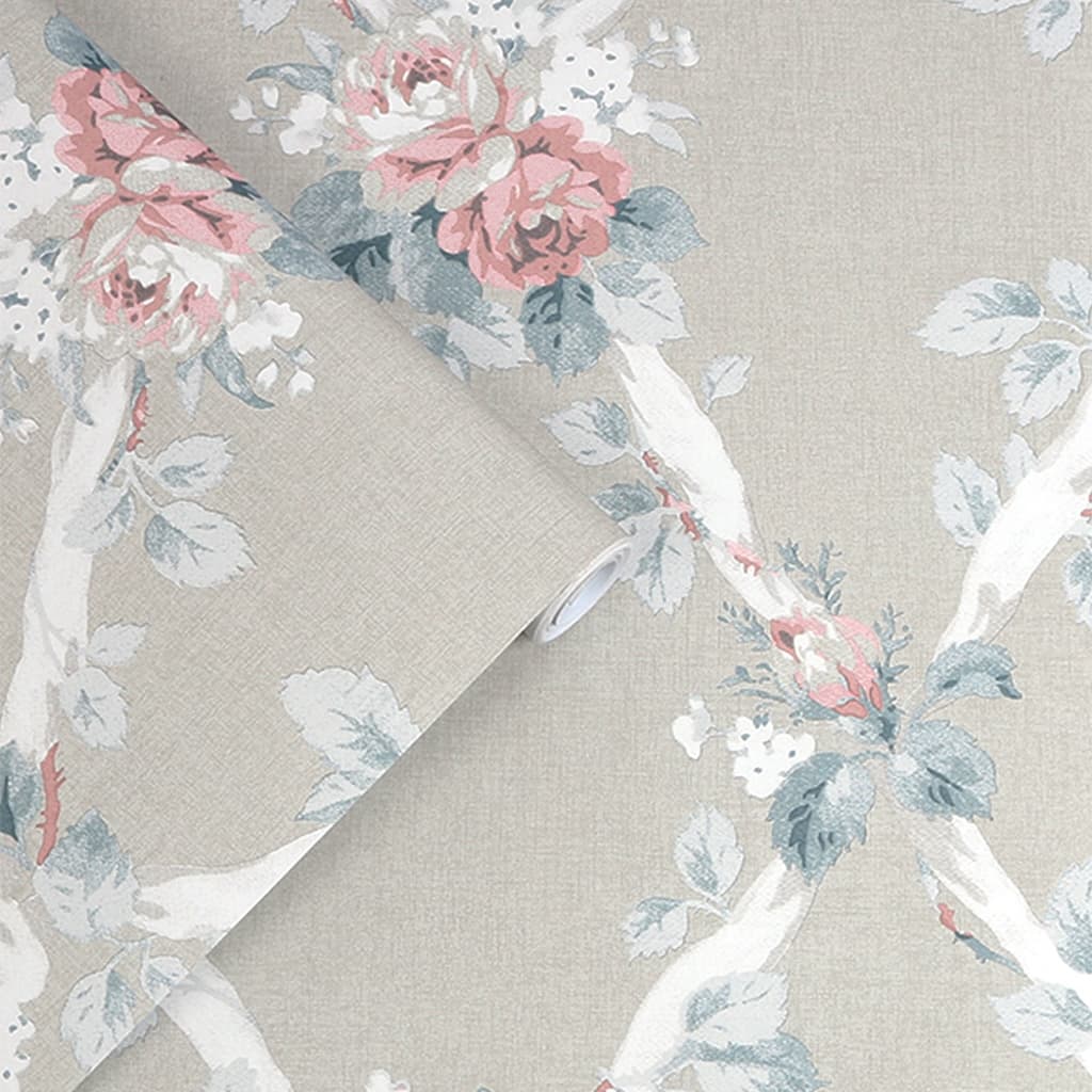 - Laura Ashley Elwyn Dove Grey Wallpaper - 115267 - Decor Warehouse