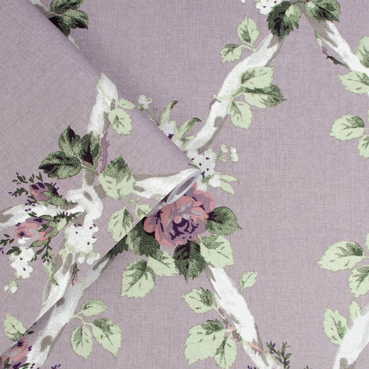 - Laura Ashley Elwyn Grape Wallpaper - 115266 - Decor Warehouse