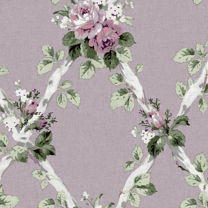 - Laura Ashley Elwyn Grape Wallpaper - 115266 - Decor Warehouse