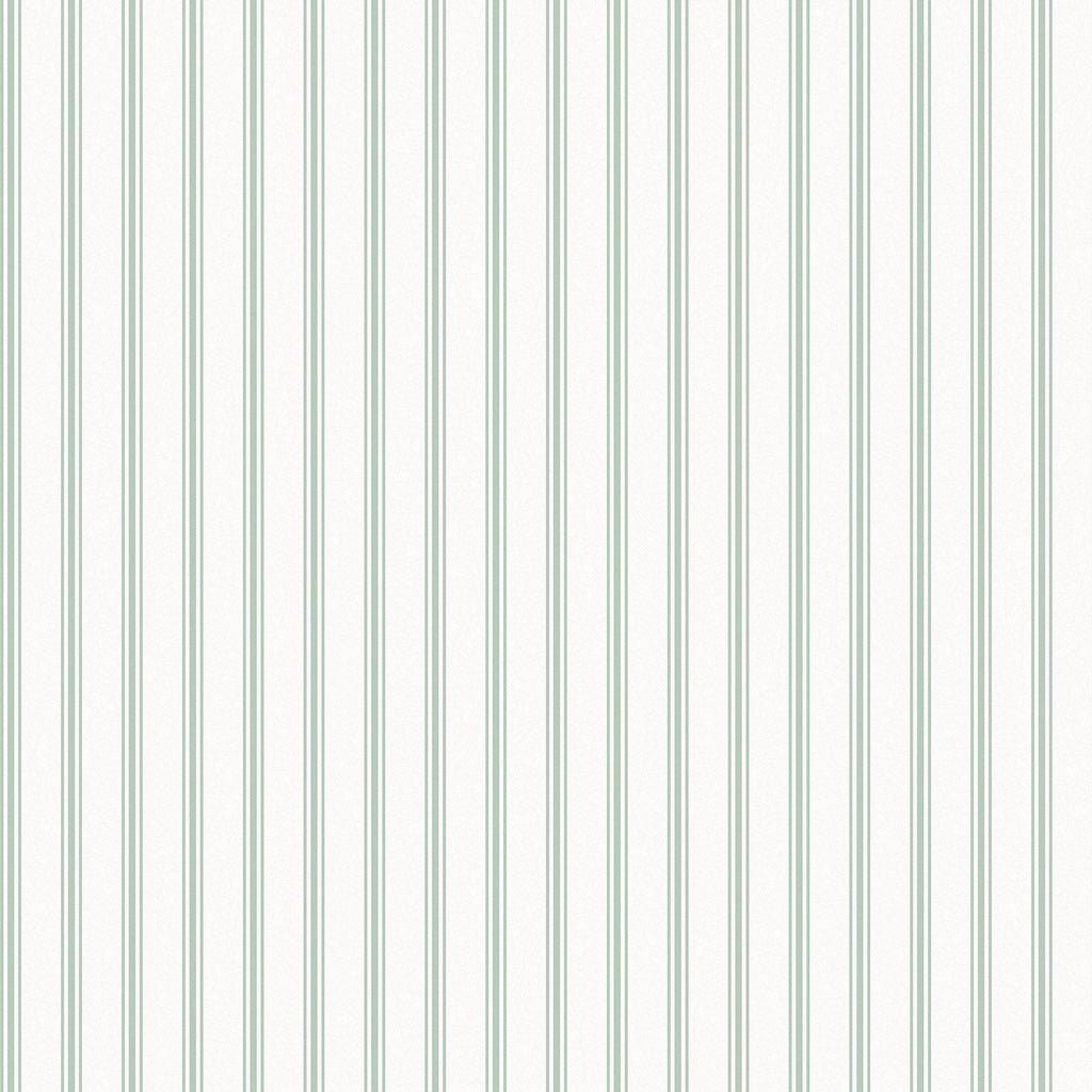118483 - Laura Ashley - Laura Ashley Farnworth Stripe Sage Green Wallpaper - Decor Warehouse