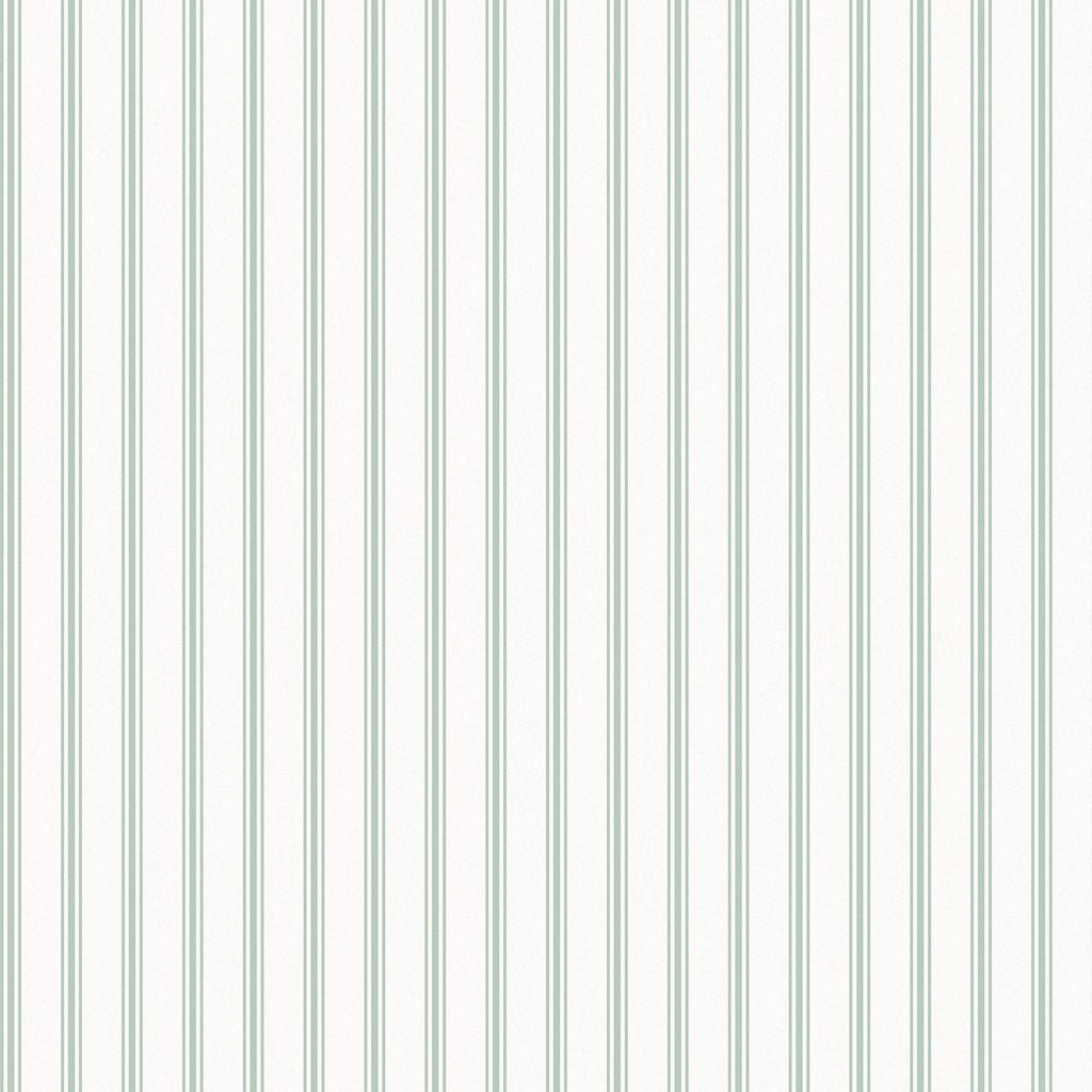 118483 - Laura Ashley - Laura Ashley Farnworth Stripe Sage Green Wallpaper - Decor Warehouse