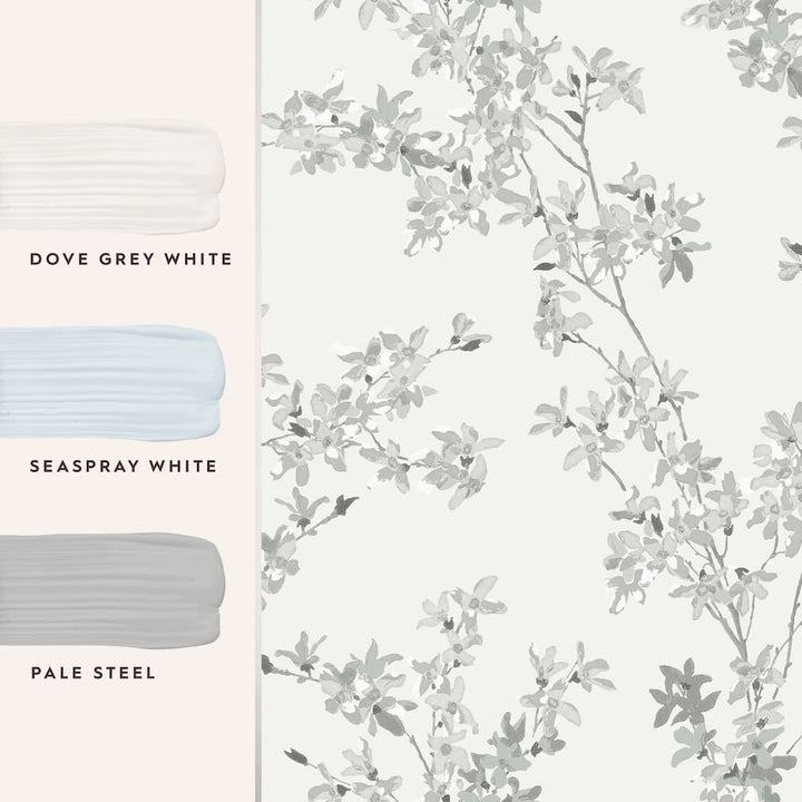 Laura Ashley Forstyhia Steel Wallpaper - 113349
