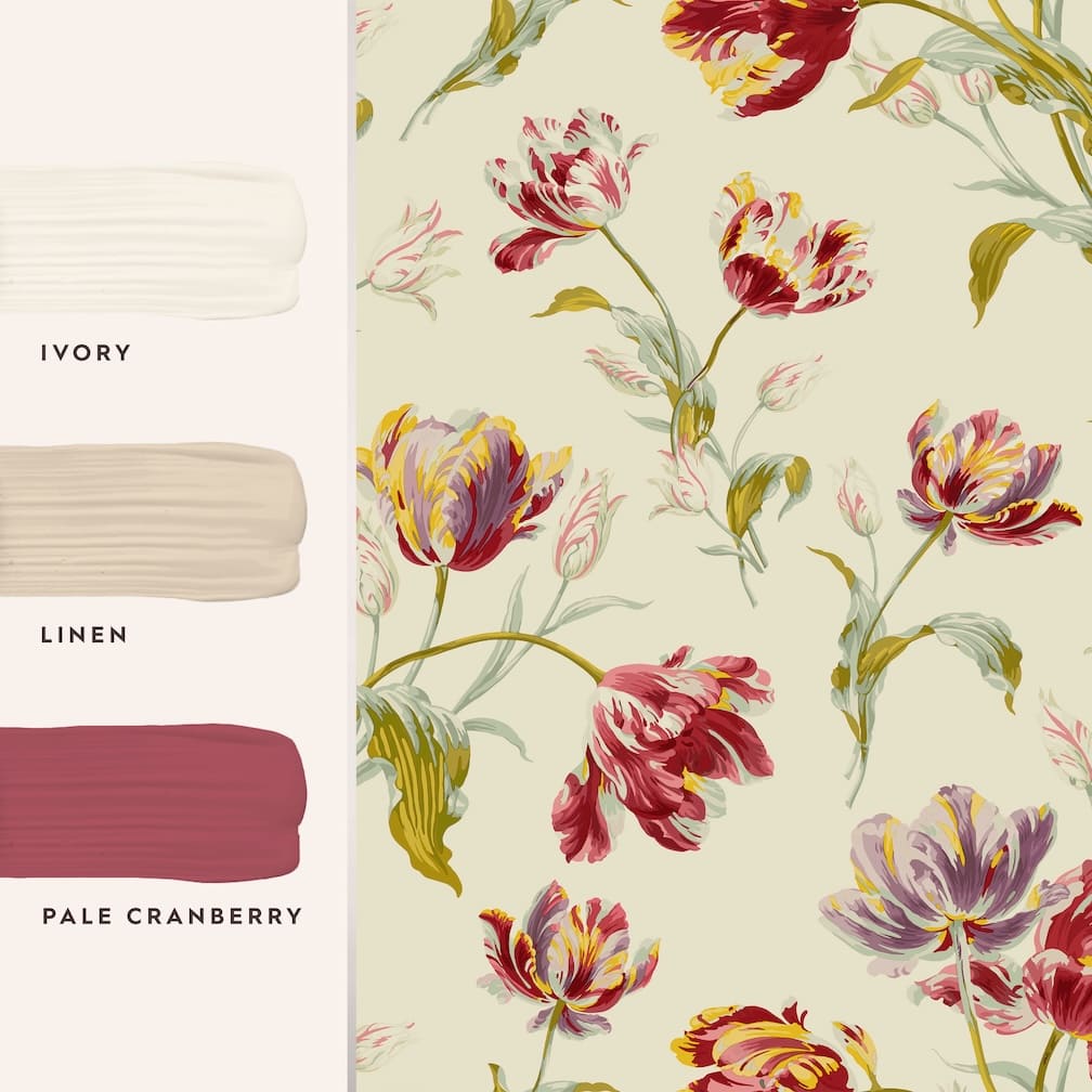 Laura Ashley Gosford Cranberry Wallpaper - 113400