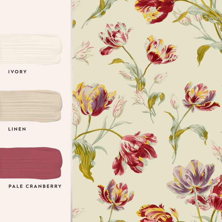 Laura Ashley Gosford Cranberry Wallpaper - 113400