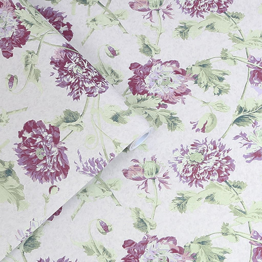 - Laura Ashley Hepworth Grape Wallpaper - 115268 - Decor Warehouse
