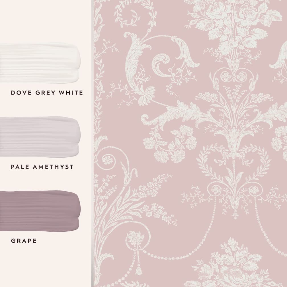 Laura Ashley Josette Amethyst Wallpaper - 113381