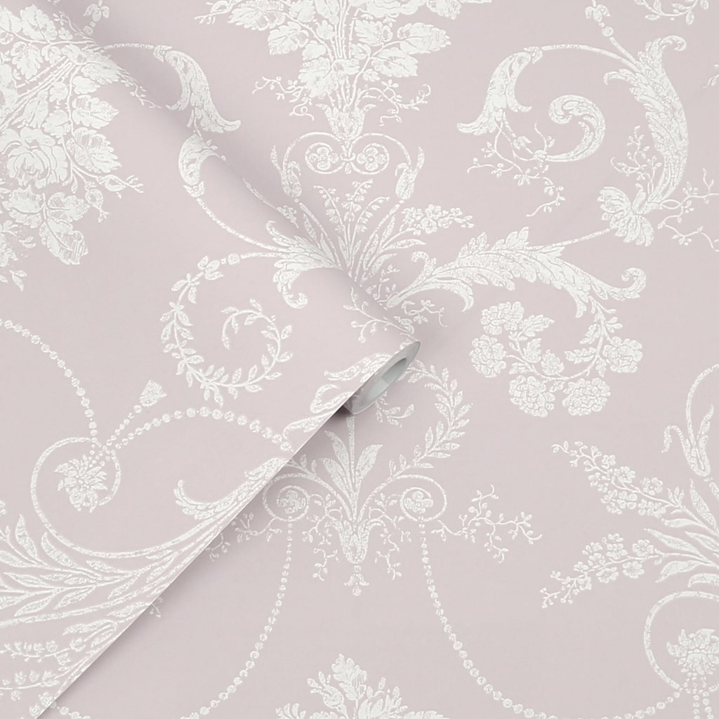 - Laura Ashley Josette Amethyst Wallpaper - 113381 - Decor Warehouse