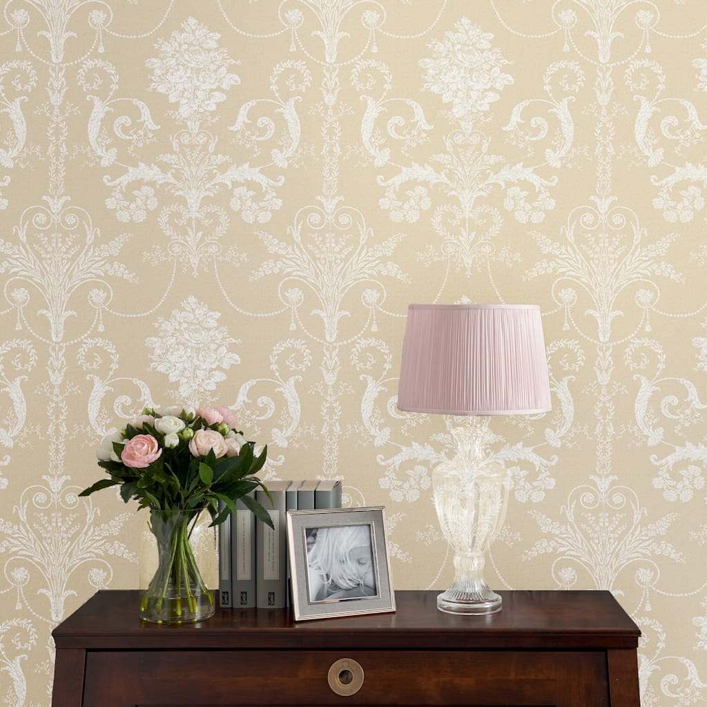 - Laura Ashley Josette Linen Wallpaper - 113384 - Decor Warehouse