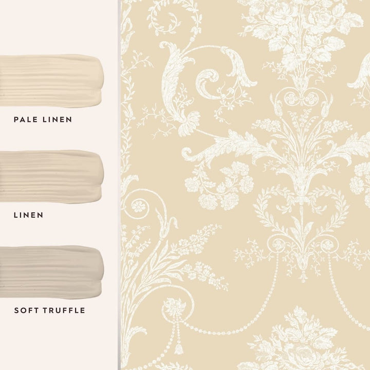 Laura Ashley Josette Linen Wallpaper - 113384