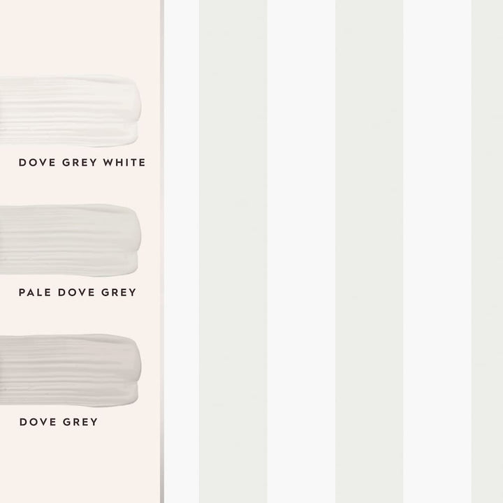 Laura Ashley Lille Pearlescent Stripe White Wallpaper - 113336