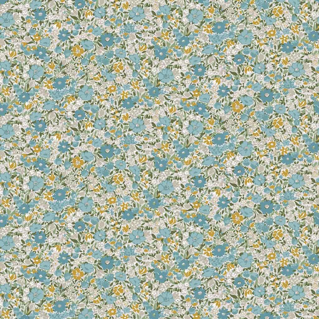 121075 - Laura Ashley - Laura Ashley Loveston Newport Blue Wallpaper - Decor Warehouse