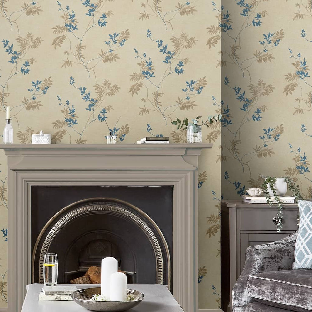  - Laura Ashley Mari Gold Wallpaper - 119841 - Decor Warehouse