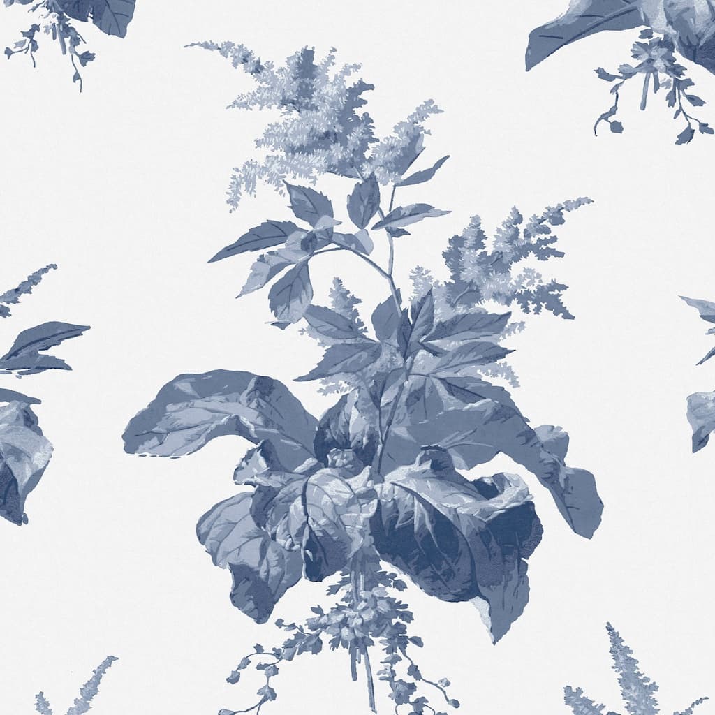  - Laura Ashley Naberth Midnight Seaspray Blue Wallpaper - 119851 - Decor Warehouse