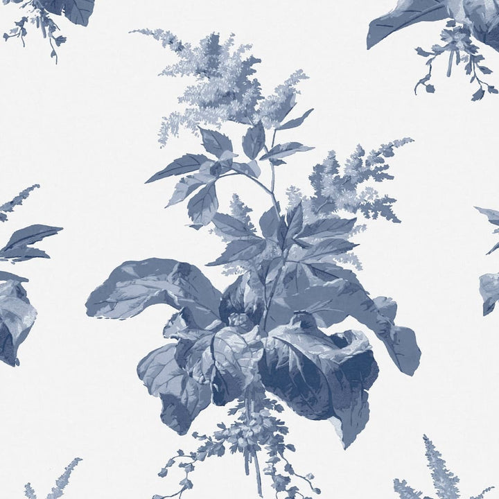  - Laura Ashley Naberth Midnight Seaspray Blue Wallpaper - 119851 - Decor Warehouse