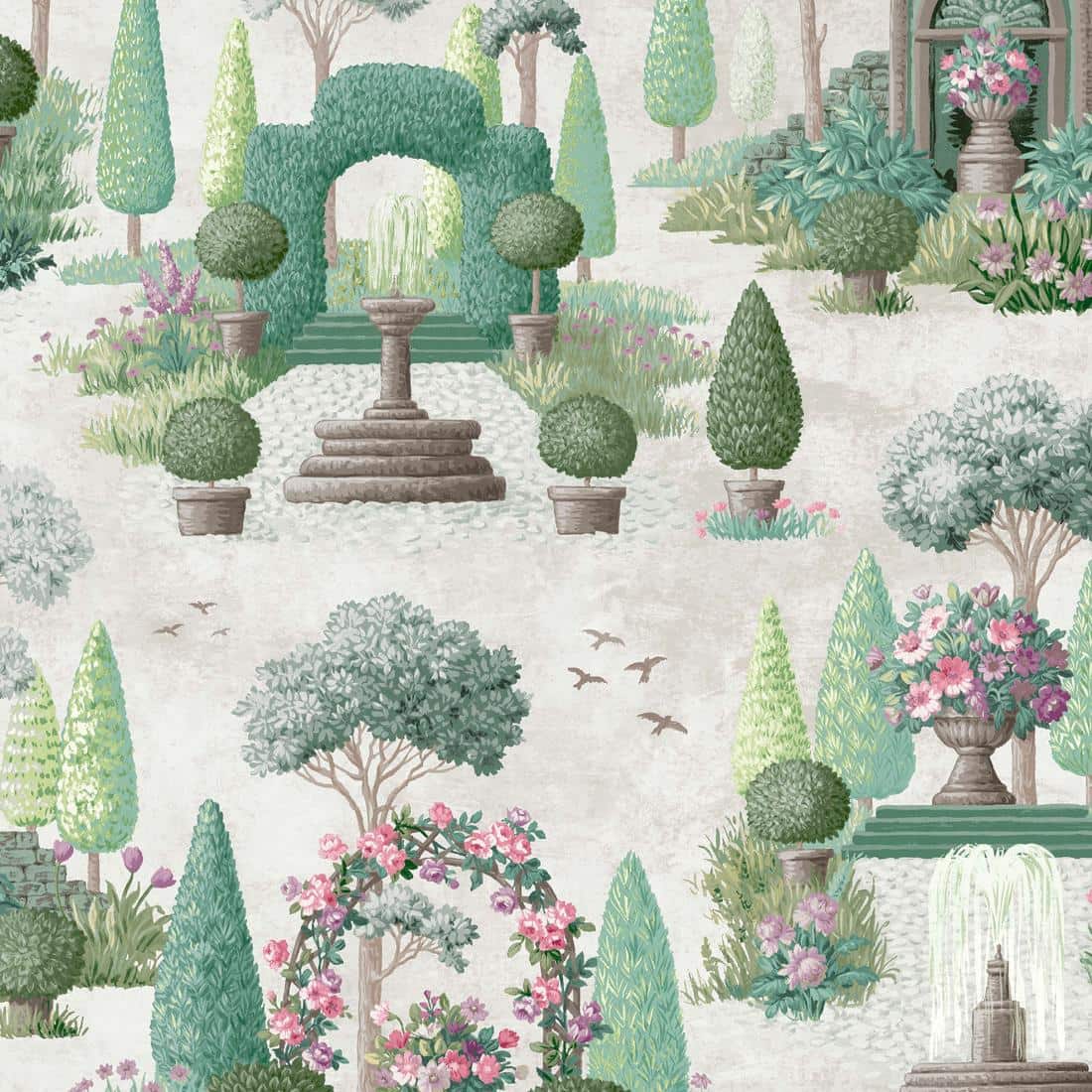 - Laura Ashley Naunton Folly Fern Green Wallpaper - 122746 - Decor Warehouse