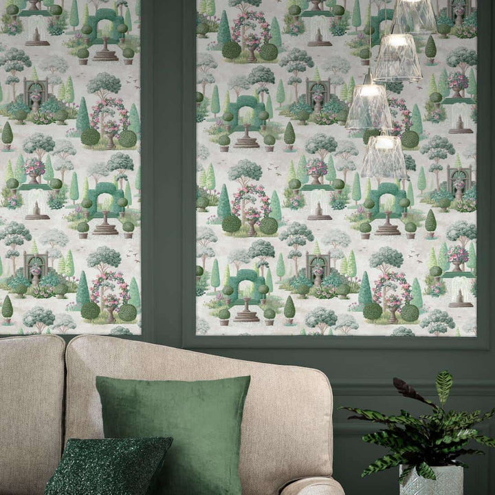  - Laura Ashley Naunton Folly Fern Green Wallpaper - 122746 - Decor Warehouse