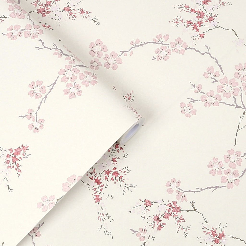  - Laura Ashley Oriental Blossom Blush Wallpaper - 113388 - Decor Warehouse