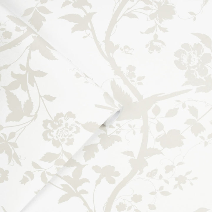  - Laura Ashley Oriental Pearlescent White Wallpaper - 113391 - Decor Warehouse