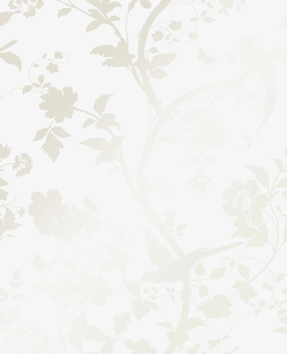 Laura Ashley Oriental Pearlescent White Wallpaper - 113391