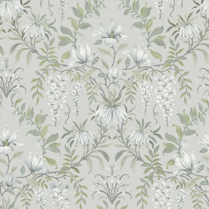 113406 - Laura Ashley - Laura Ashley Parterre Sage Wallpaper - Decor Warehouse