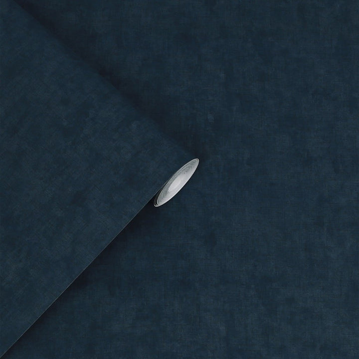 121097 - Laura Ashley - Laura Ashley Plain Midnight Seaspray Wallpaper - Decor Warehouse