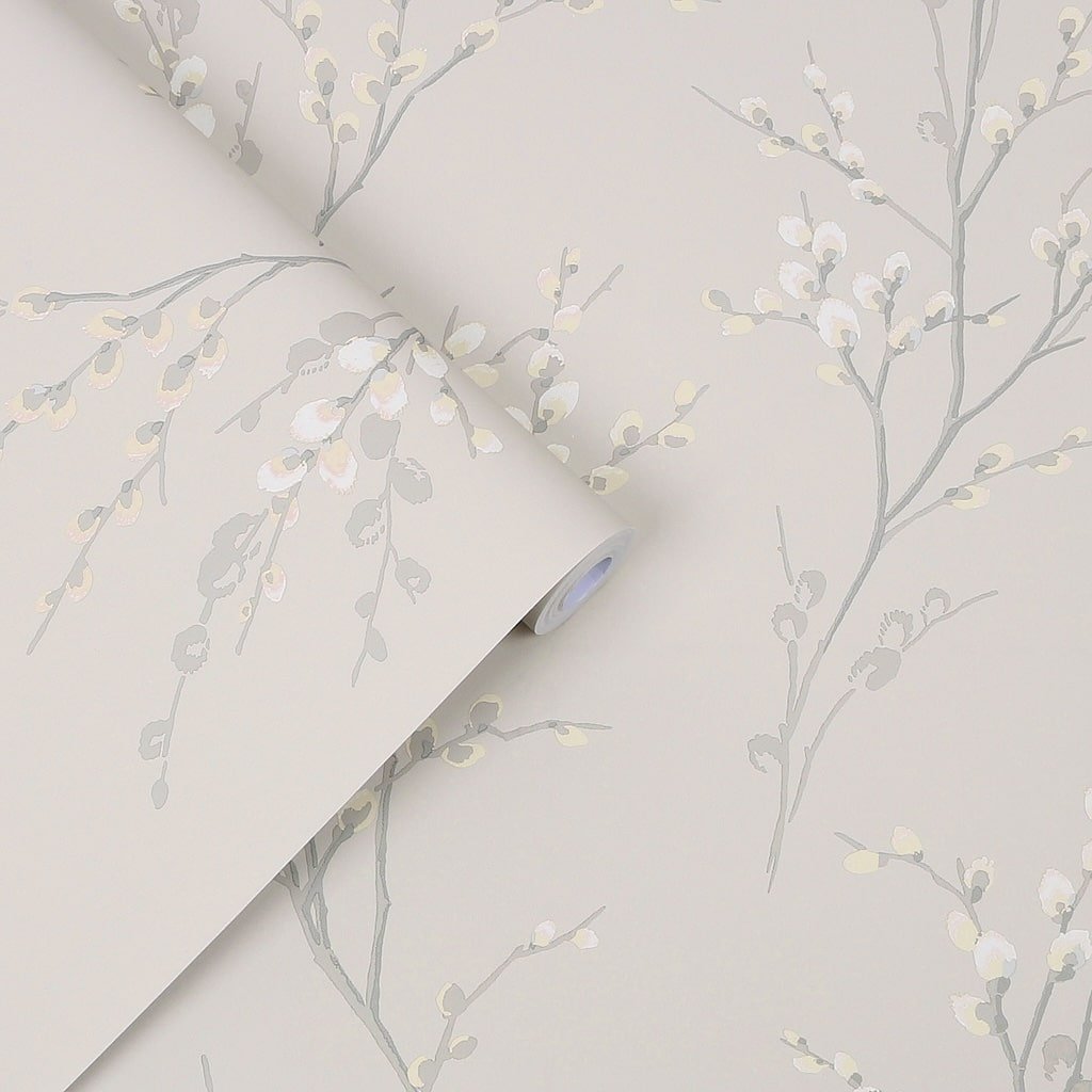 - Laura Ashley Pussy Willow Dove Grey Wallpaper - 113361 - Decor Warehouse