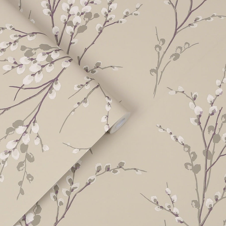  - Laura Ashley Pussy Willow Natural Wallpaper - 113358 - Decor Warehouse