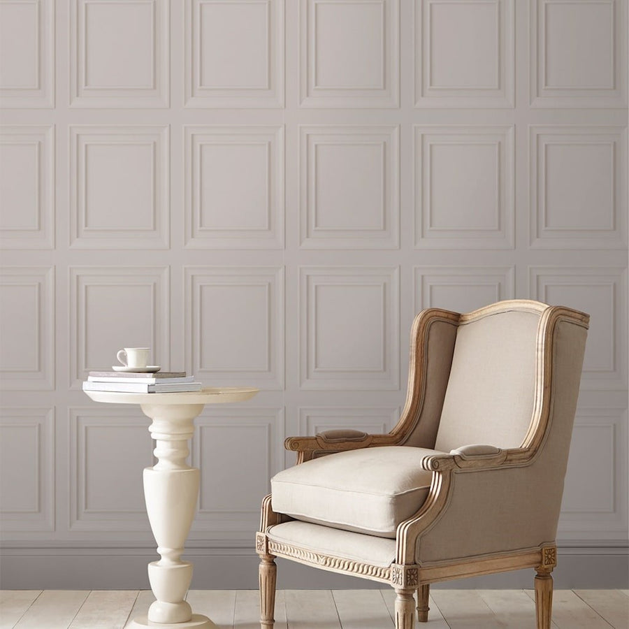  - Laura Ashley Redbrook Wood Panel Dove Grey Wallpaper - 115256 - Decor Warehouse