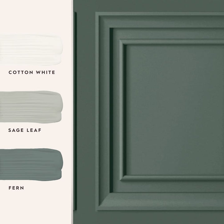 Laura Ashley Redbrook Wood Panel Fern Green Wallpaper - 119844