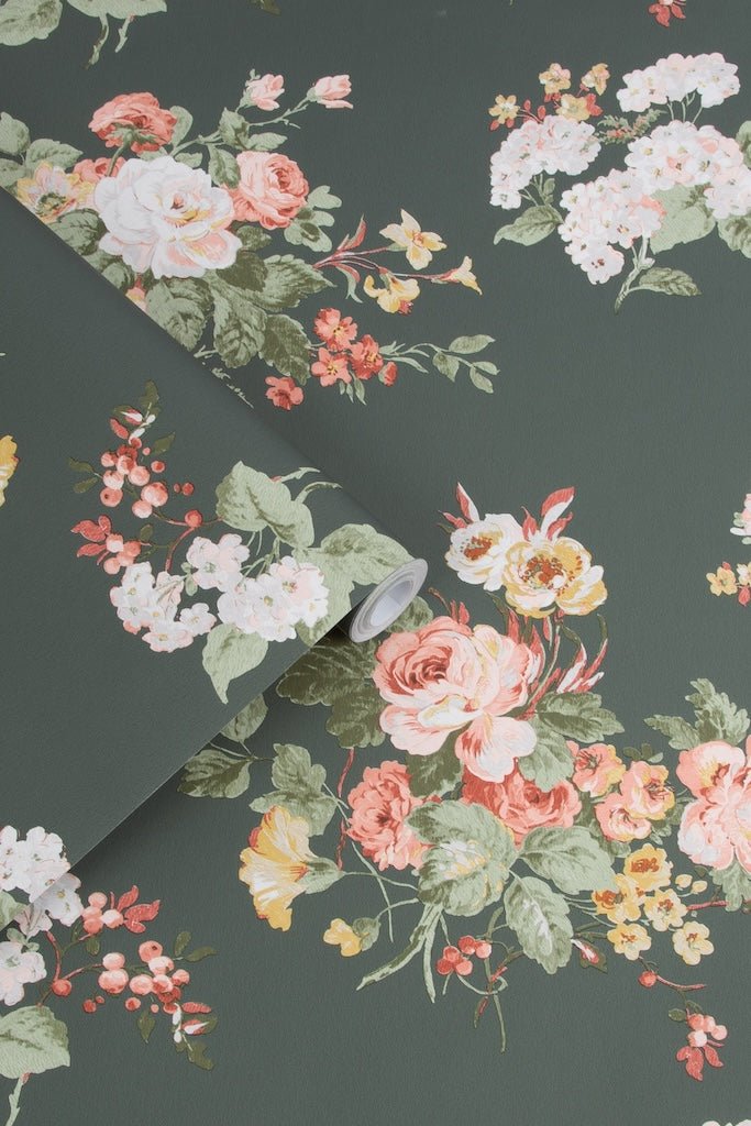 - Laura Ashley Rosemore Fern Wallpaper - 114896 - Decor Warehouse