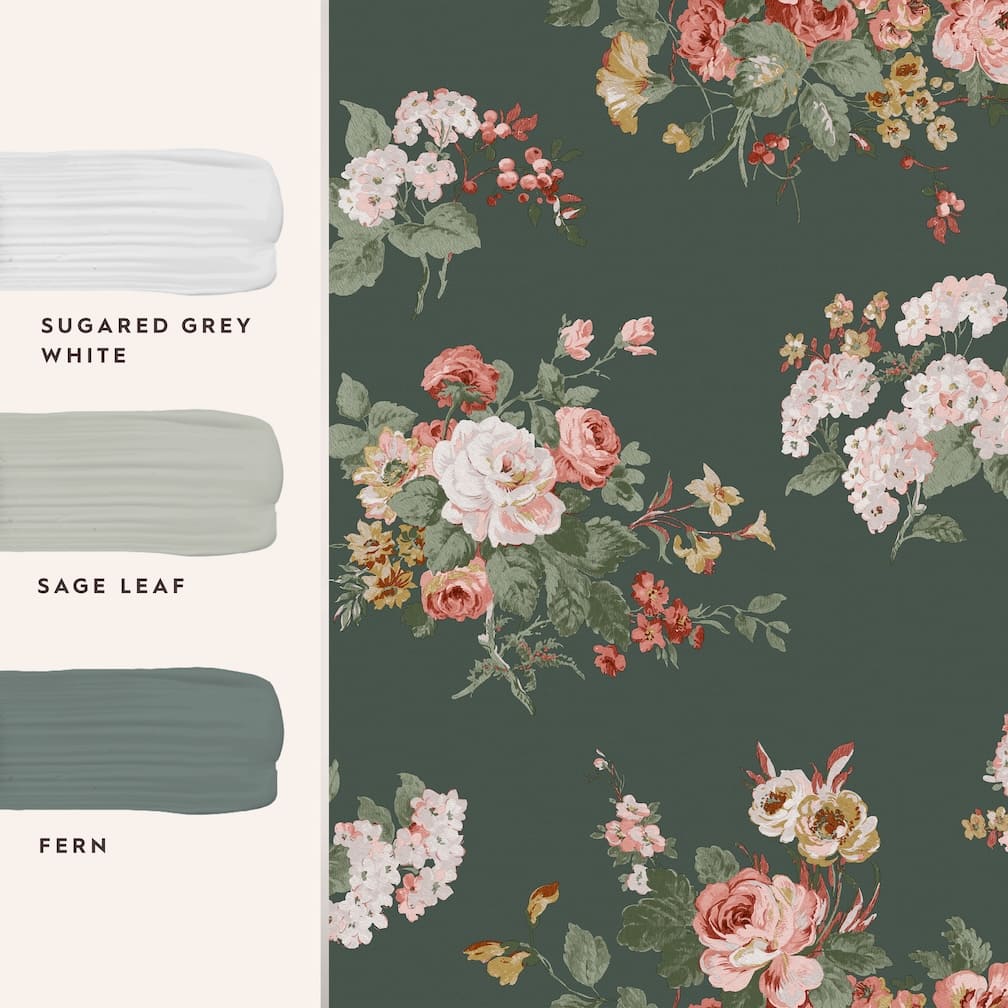 Laura Ashley Rosemore Fern Wallpaper - 114896
