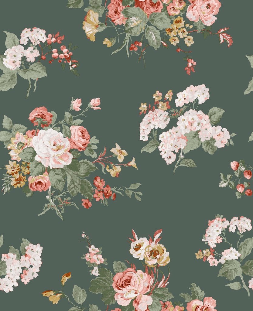- Laura Ashley Rosemore Fern Wallpaper - 114896 - Decor Warehouse