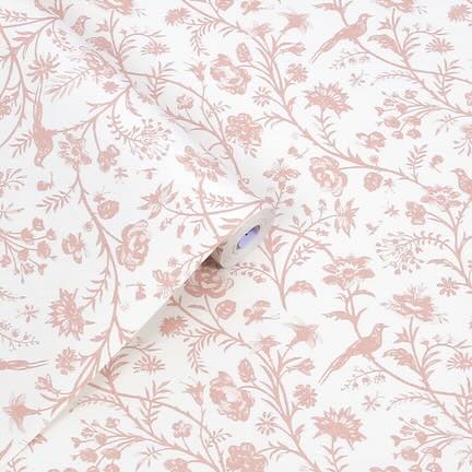 Pink Floral Wallpaper Collection - Image of Pink Laura Ashley wallpaper Roll