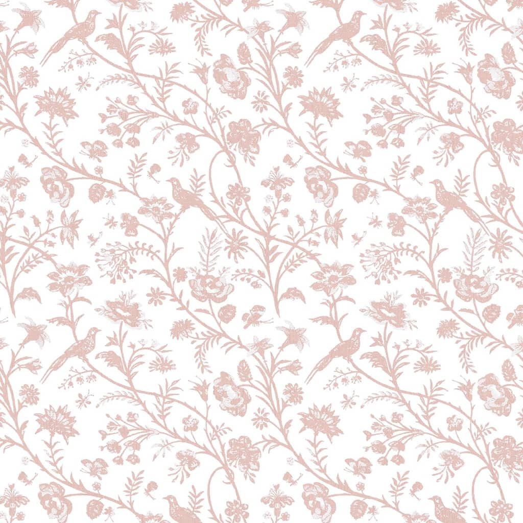 130108 - Laura Ashley - Laura Ashley Shepherd's Purse Dark Blush Wallpaper - Decor Warehouse