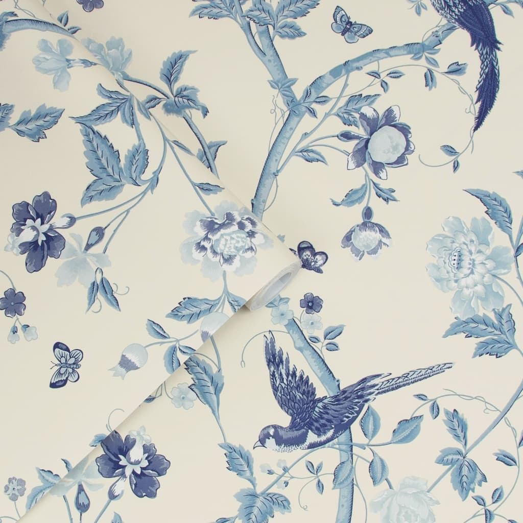 - Laura Ashley Summer Palace Royal Blue Wallpaper - 113390 - Decor Warehouse