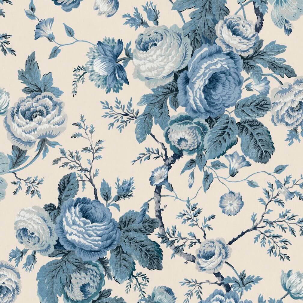 Laura Ashley Uffington Roses Dark Seaspray Wallpaper - 140324