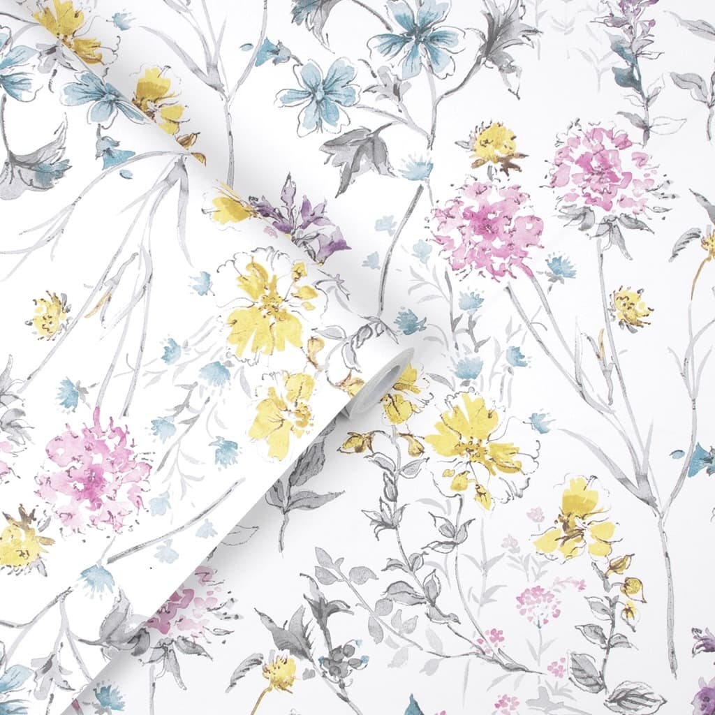 - Laura Ashley Wild Meadow Multi Wallpaper - 113363 - Decor Warehouse