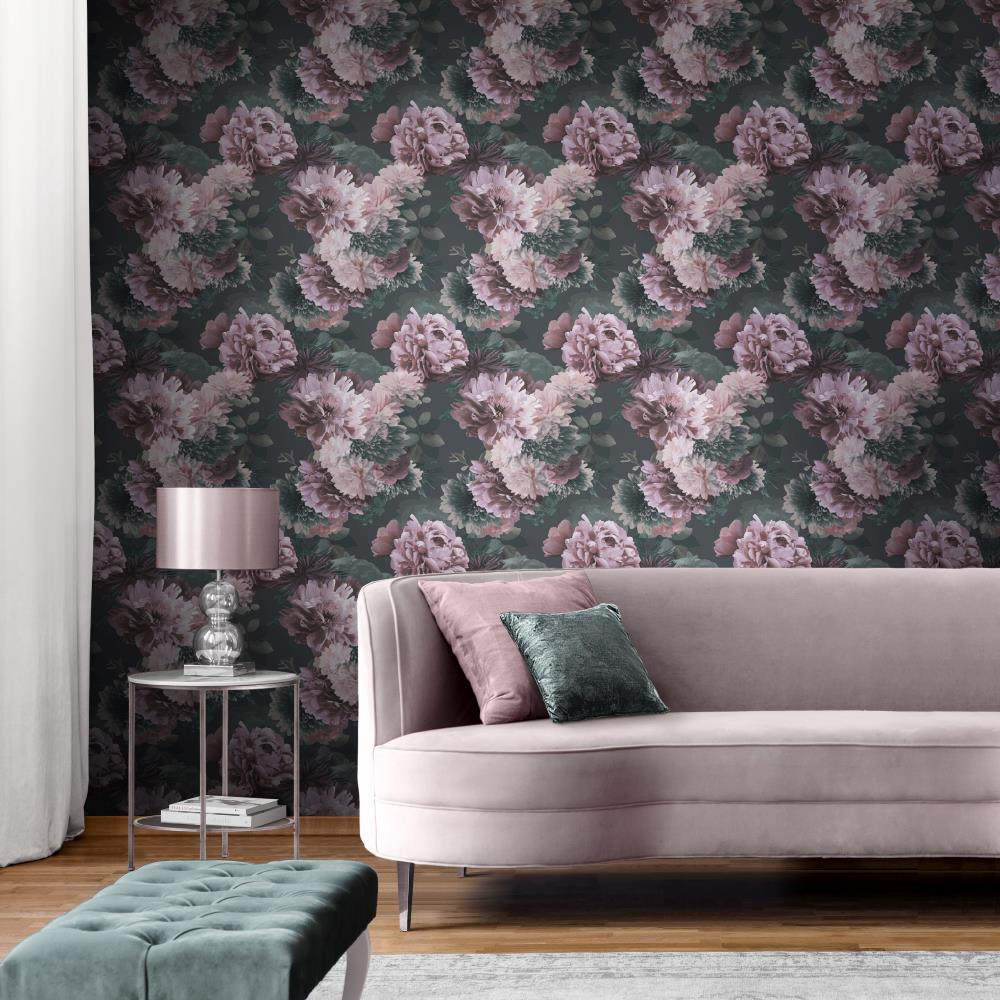 - Lipsy Issey Wallpaper Green & Blush Muriva Wallpaper - 144061 - Decor Warehouse