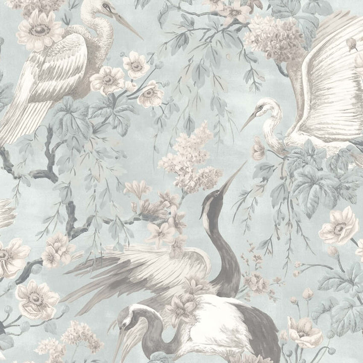 WM-411-Woodchip & Magnolia-Maurice Duck Egg Blue Wallpaper-Decor Warehouse