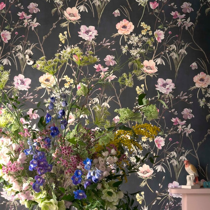  - Maytime Navy Wallpaper - WM - 383 - 01 - Decor Warehouse