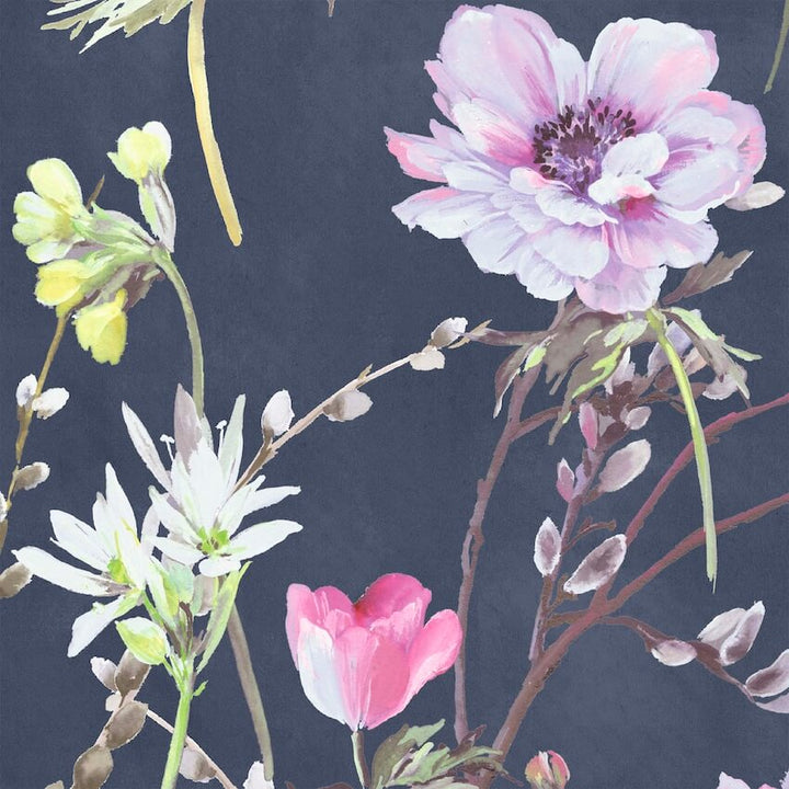  - Maytime Navy Wallpaper - WM - 383 - 01 - Decor Warehouse