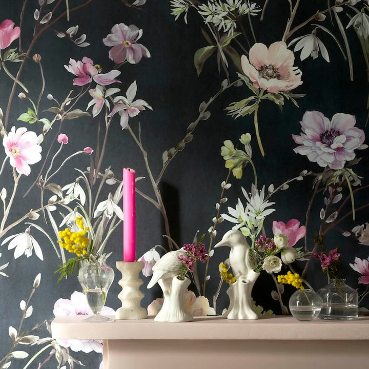  - Maytime Navy Wallpaper - WM - 383 - 01 - Decor Warehouse