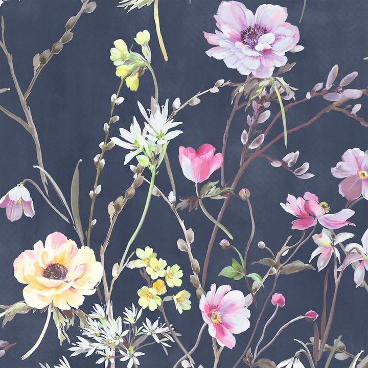  - Maytime Navy Wallpaper - WM - 383 - 01 - Decor Warehouse