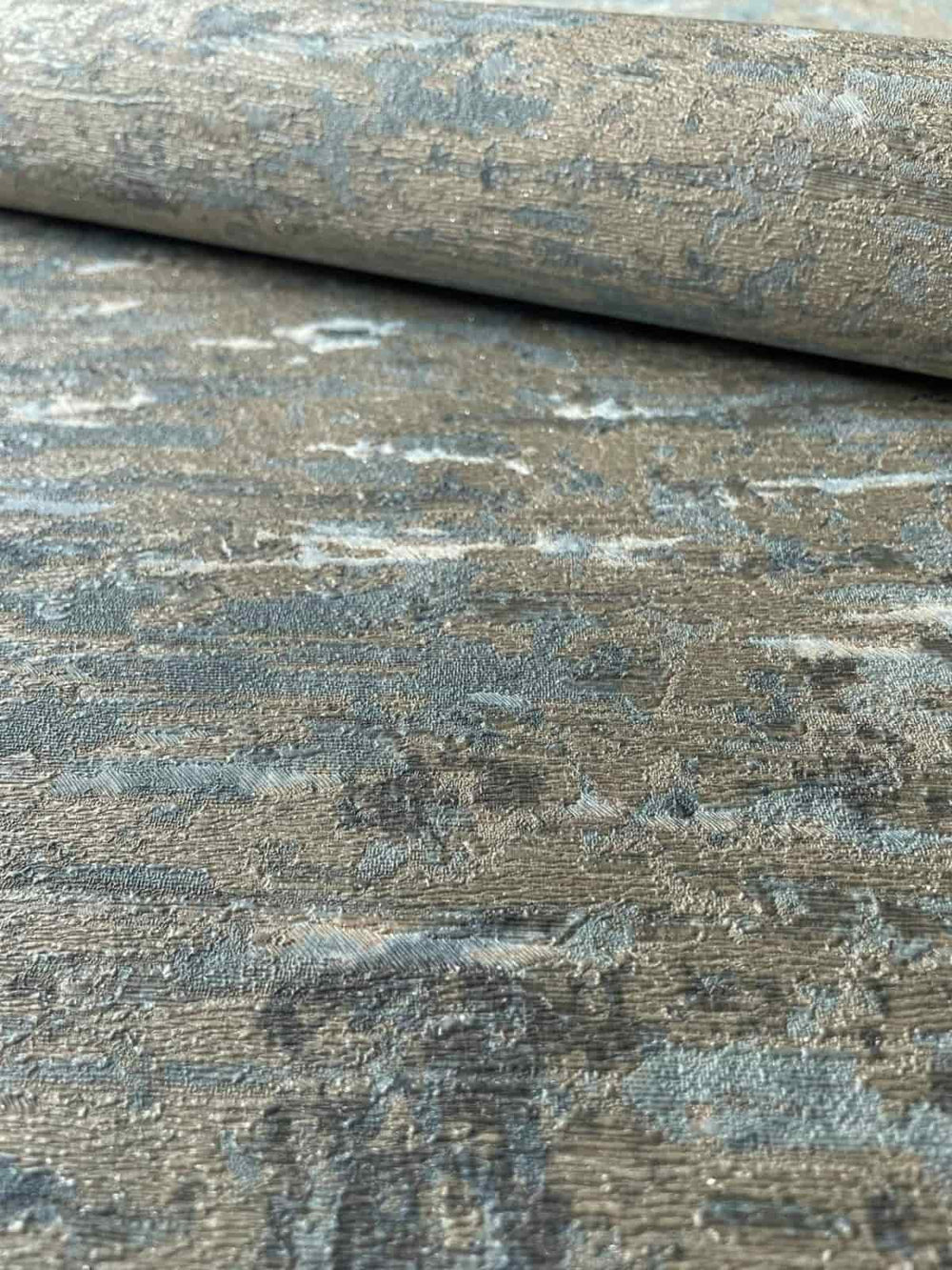  - Meirgeach Teal & Gold Textured Wallpaper - LT7727 - Decor Warehouse
